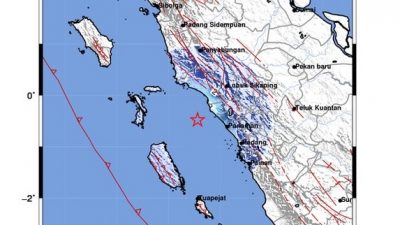 Gempa Bumi M 4.7 SR Guncang Lubuk Basung Sumatera Barat Hari Ini