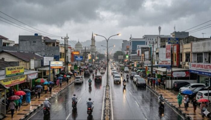 BMKG Ingatkan Potensi Hujan Lebat dan Angin Kencang di Lampung pada 6 Mei 2026