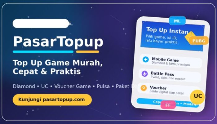 Pasartopup Sediakan Top Up Game, Voucher Aplikasi, Pulsa, dan Paket Data