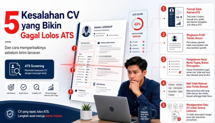 5 Kesalahan di CV yang Paling Sering Bikin Lamaran Ditolak di Tahap Awal